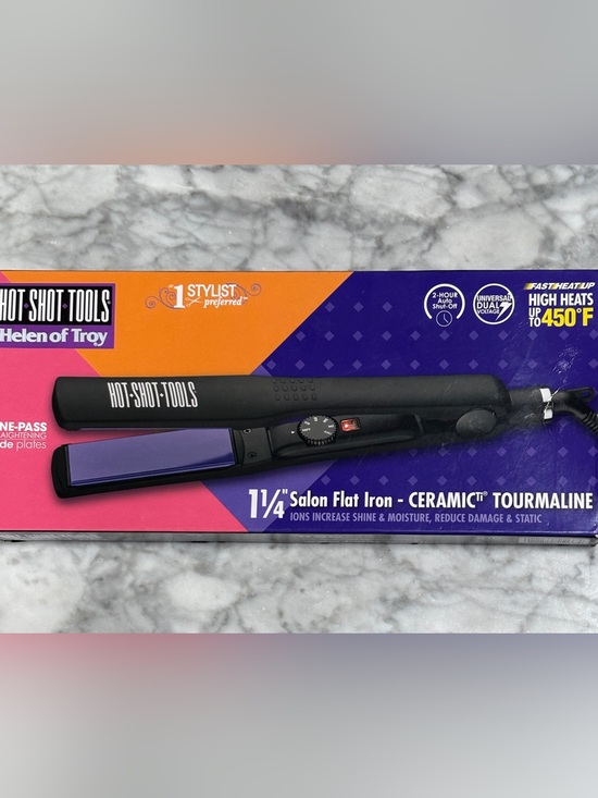 Hot Shot Tools Accessories - Hot Shot Tools 1 1/4 Salon Ceramic Tourmaline Flat Iron NWT